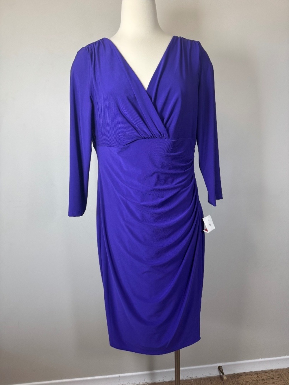 MICHAEL Michael Kors Long Sleeve V-Neck Draped Dress NWOT fits S-M